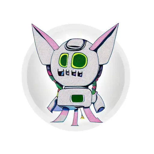 Gir From Invader Zim In His Dog Costume Saluting