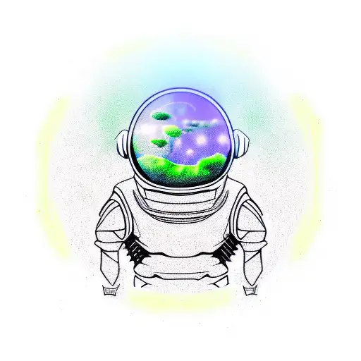 Green Extraterrestrial Inside A Small Space Ship Whit Glass