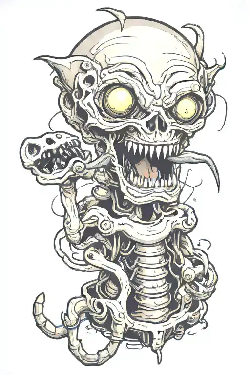 Can With A Dead Alien In Its Mouth