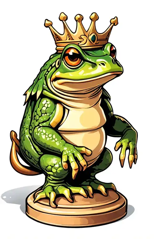 Frog King Chess Piece