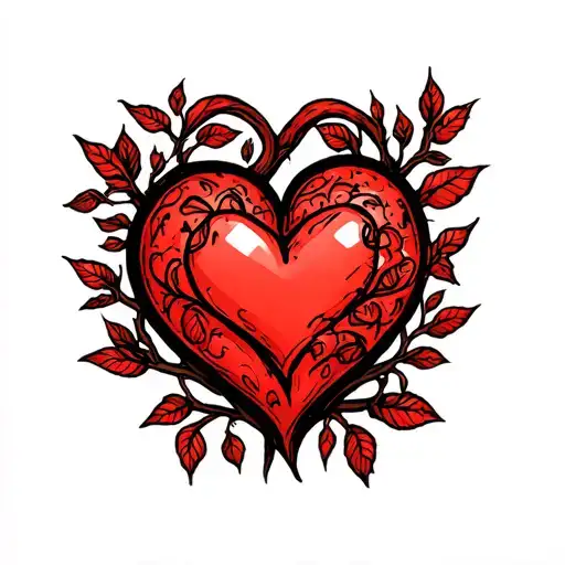 Tree Branches Intertwined Hearts