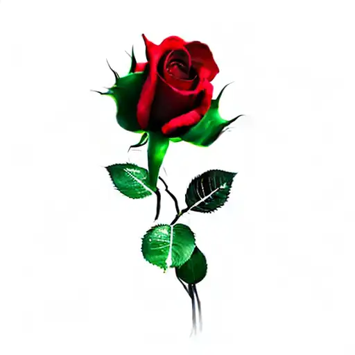 A Rose With Spider Webs