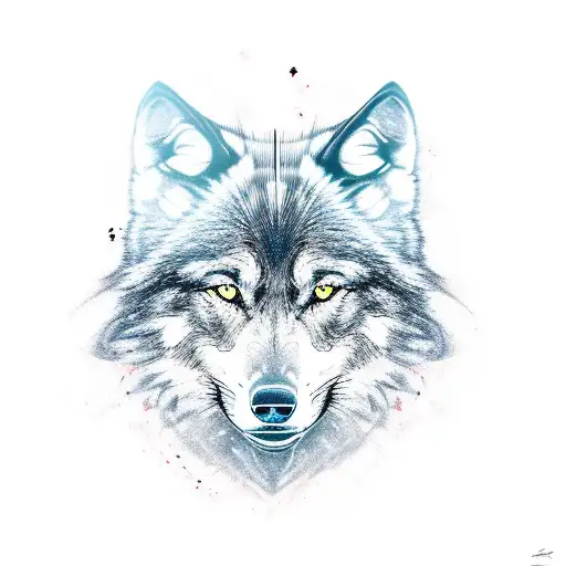 Black Wolf With Red Eyes