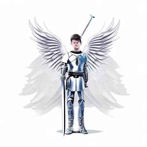 Angel Standing Holding Sword