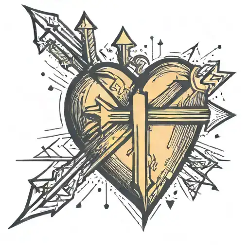 A Heart With Four Arrows Representing Each Of Your Kids