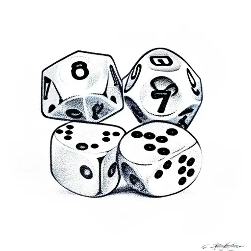 Pair Of Dice With Triple 7
