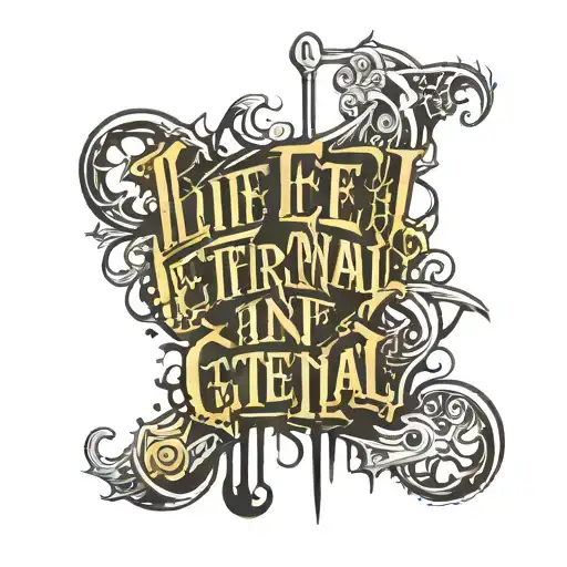 Life Eternal In Gothic Text