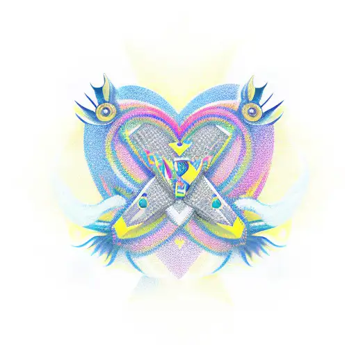 Polyamory Symbol Incorporated Into A New-school Design With Infinite Love