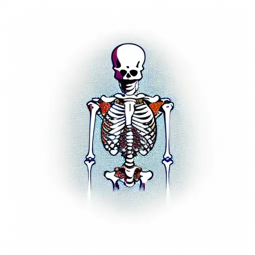Skeleton With A Cage Around Its Chest