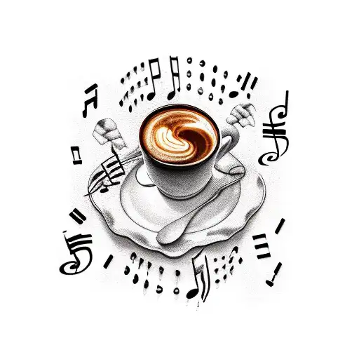 Music Sheet With Coffee Stains