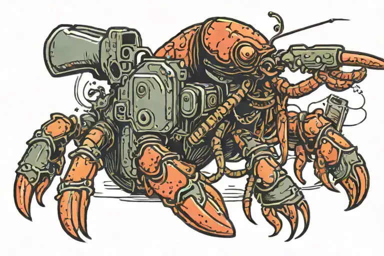 Armed Lobster With Pistol Holster