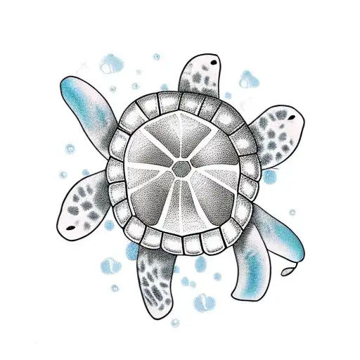 Turtle With Orchids Around It