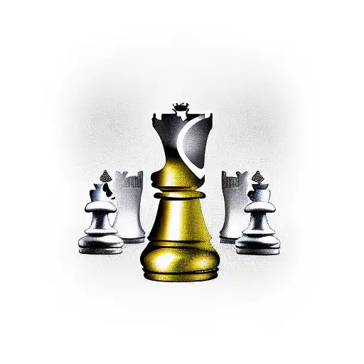 Realistic Chess King Piece