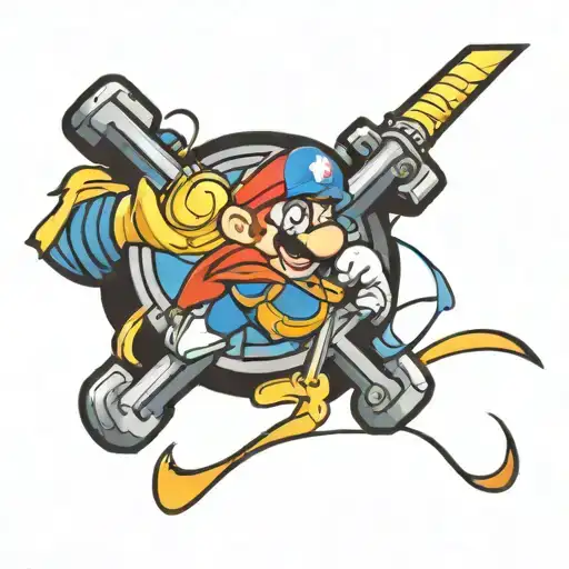 Excalibur On Super Mario