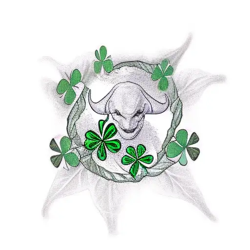 4 Leaf Clover Growing Devil Horns