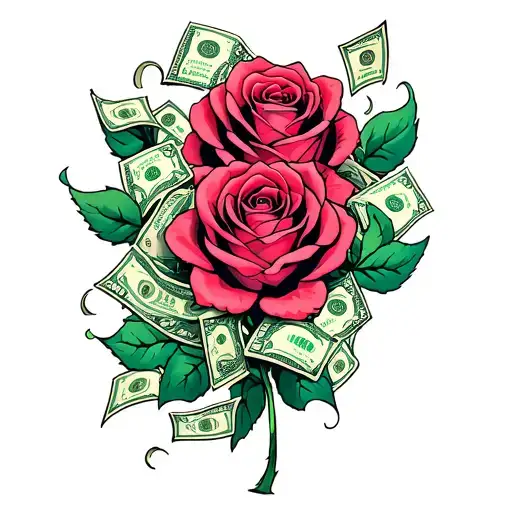 Roses Money Clouds Surrounding