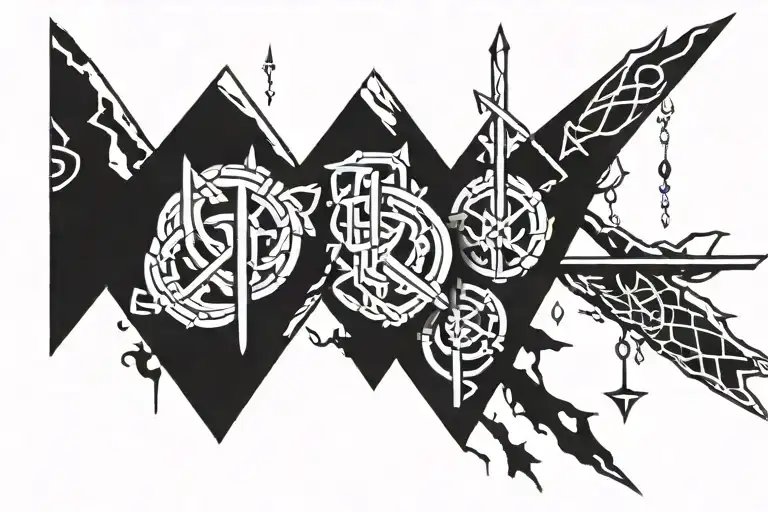 Nordic Runes And Japaness Spencile Style