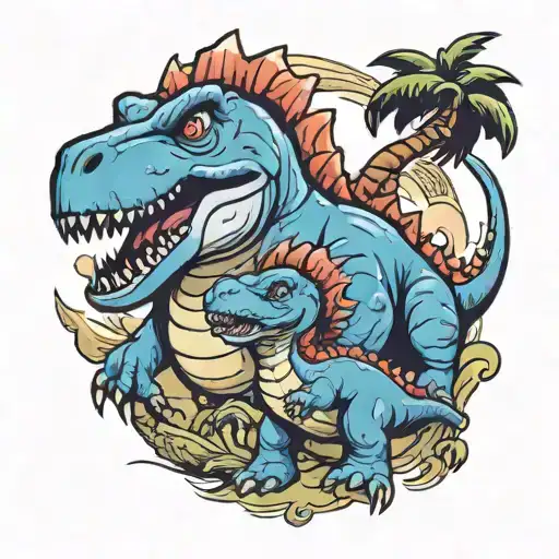 Dinosaur Father And Son