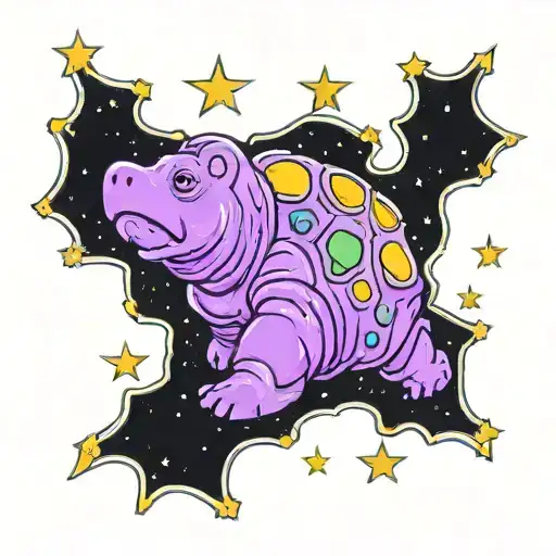 Tardigrade In Space Surrounded By Planets And Stars
