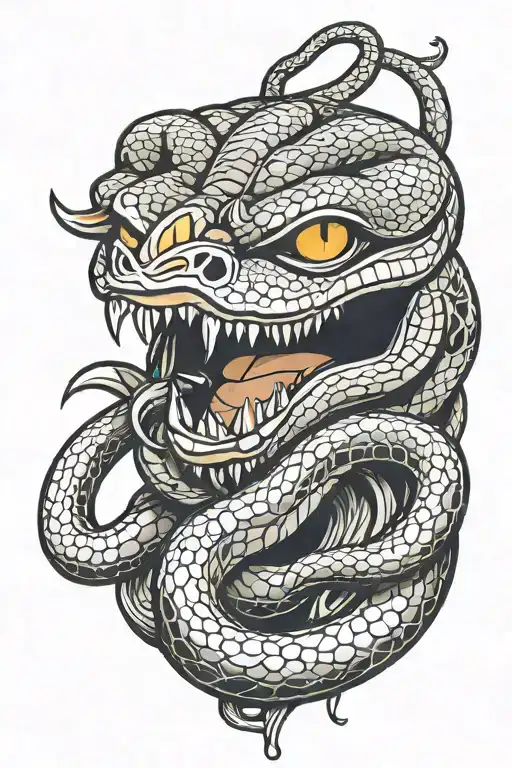 Snake Mask Split In Half