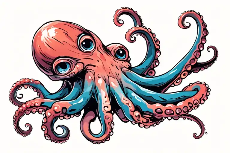 Octopus On The Surface Of