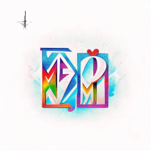 Lettering M And Number 27