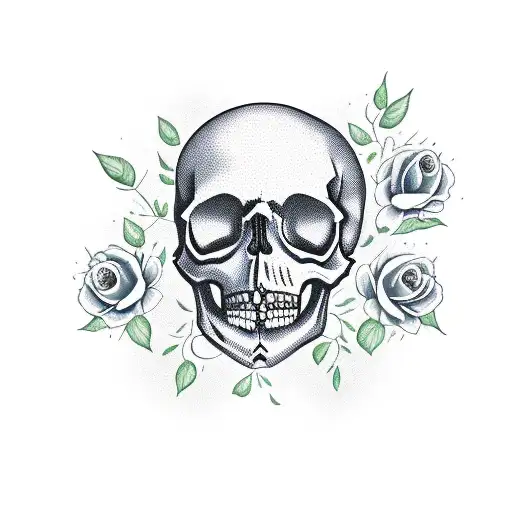 Skull With Pruple Roses And Involving Las Vegas Sublimely