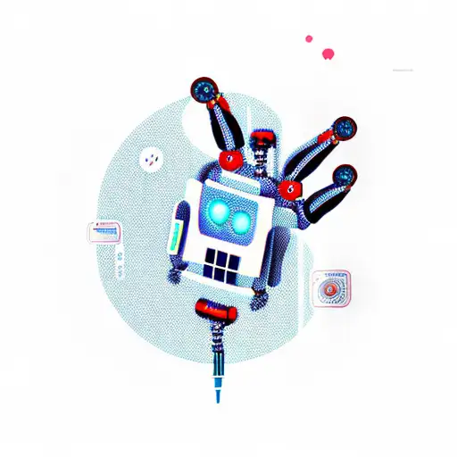 Robot Hand Delicately Fixing A Broken Mobile Screen