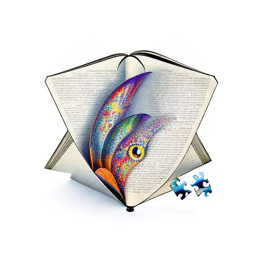 An Open Book With Puzzle Pieces Forming The Pages