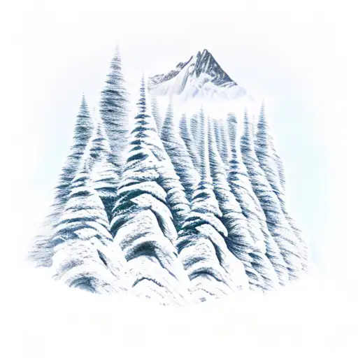 Mountain Scene With Dog