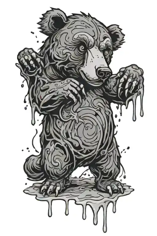 Acid Leaking Out Of Black Bear