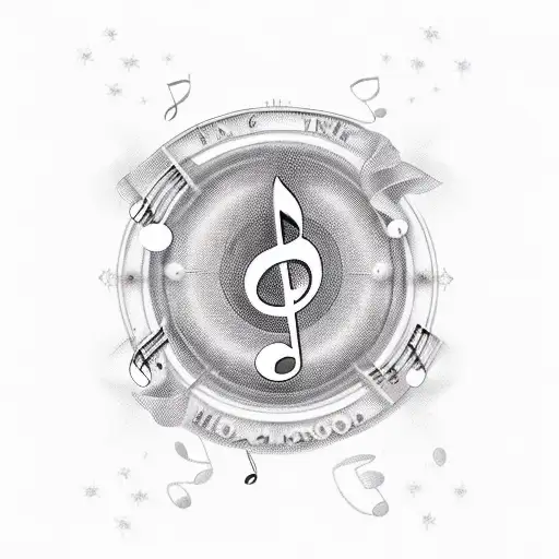 Music Stage With A Treble Clef And The Notes A B B A But The First B Is Backwards