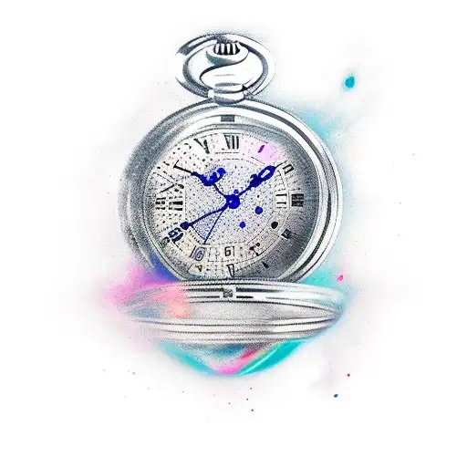 A Broken Clock Or Pocket Watch Or Hourglass Representing The Meaning Of Time Heals All