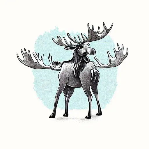 Moose With Family Tree