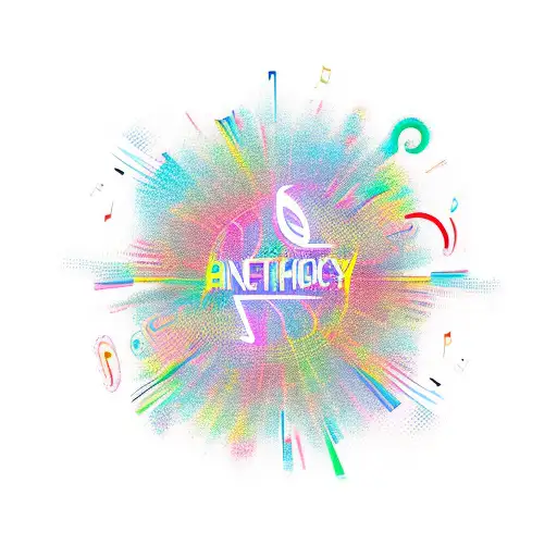 A Vibrant Dance Party Scene With Electrifying Music Notes Swirling Around