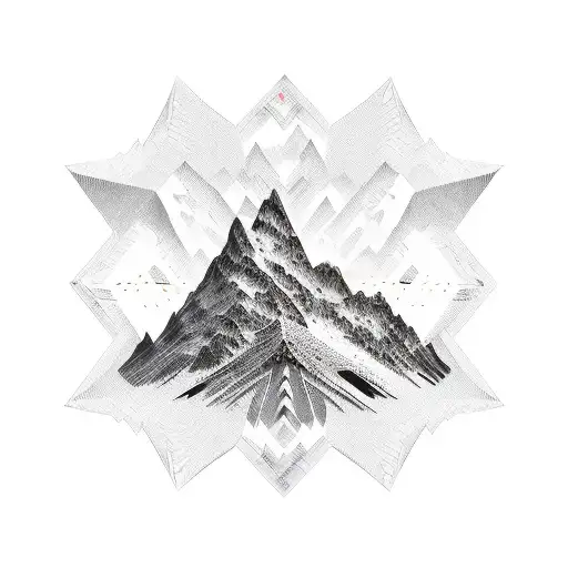 A Mountain Peak Composed Of Intricate Metal Band Logos