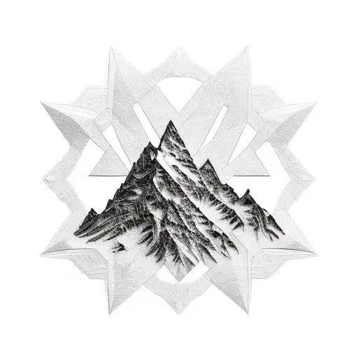 A Mountain Peak Composed Of Intricate Metal Band Logos