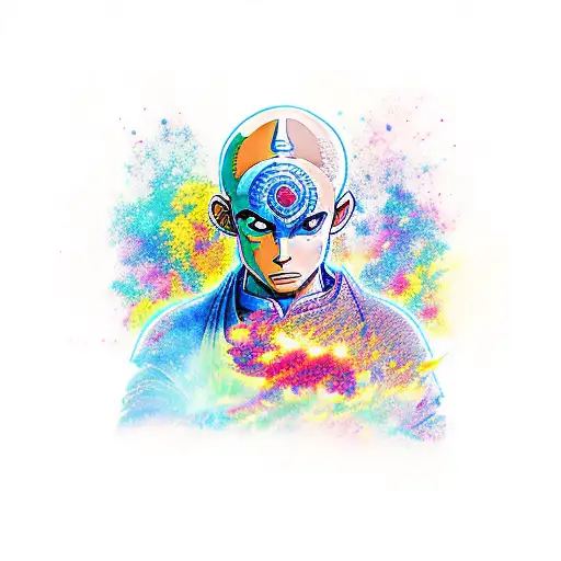 Colorful Avatar Last Airbender With Psychedelic Mashroom