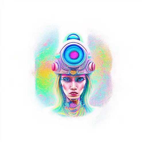 Colorful Avatar With Psychedelic Mashroom