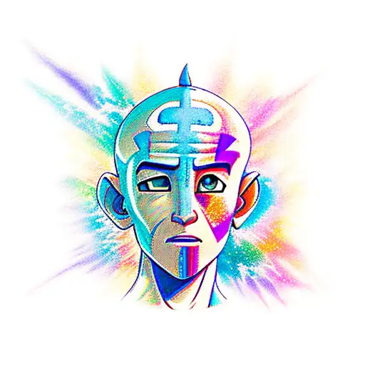 Colorful Avatar Last Airbender With Psychedelic Mashroom