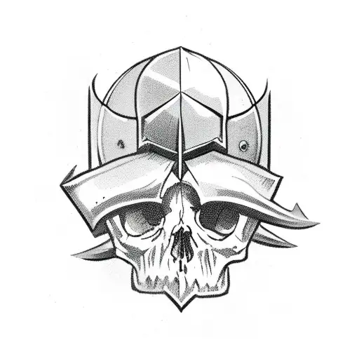 Dagger That Goes Through Skull Under Templar Helmet