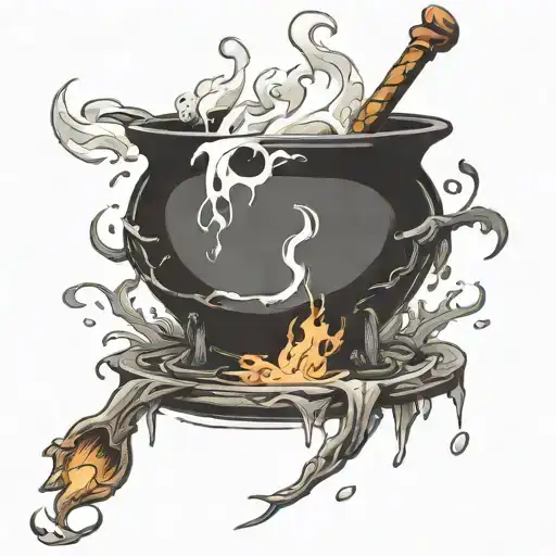 Overflowing Witch Cauldron Simple