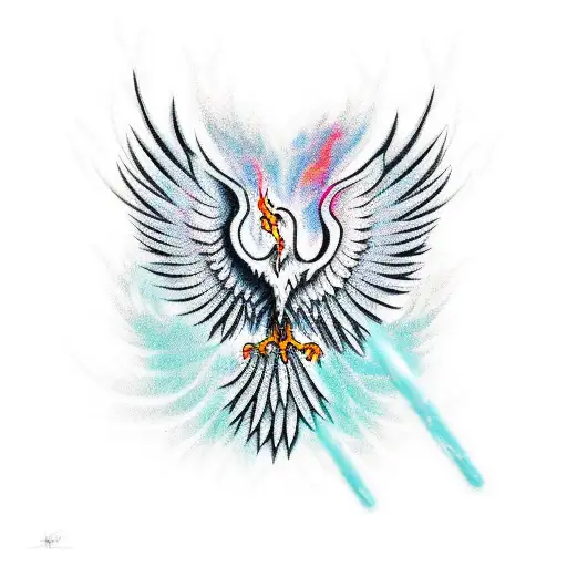 Phoenix Emerging From A Grim Reaper