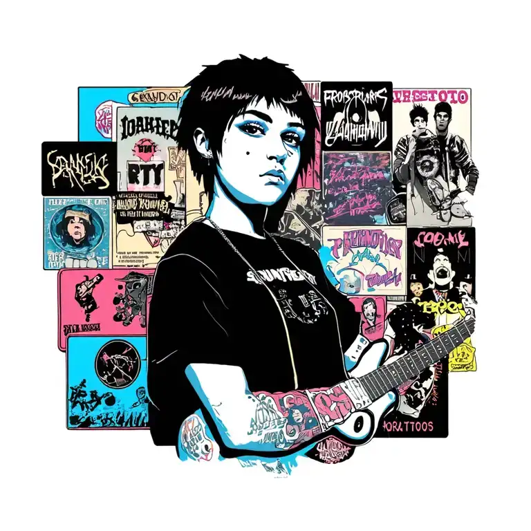 Full Back Collage Of 2000S Pop Punk And Emo Albums Covers