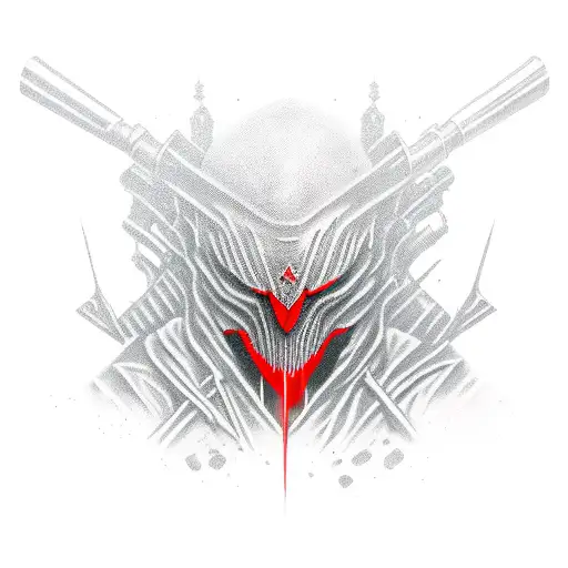 Red And Black Cloaked Assassin