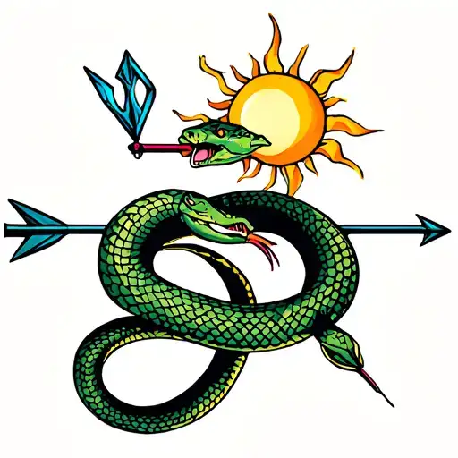 Snake With Sagitarius Sun And Arrow