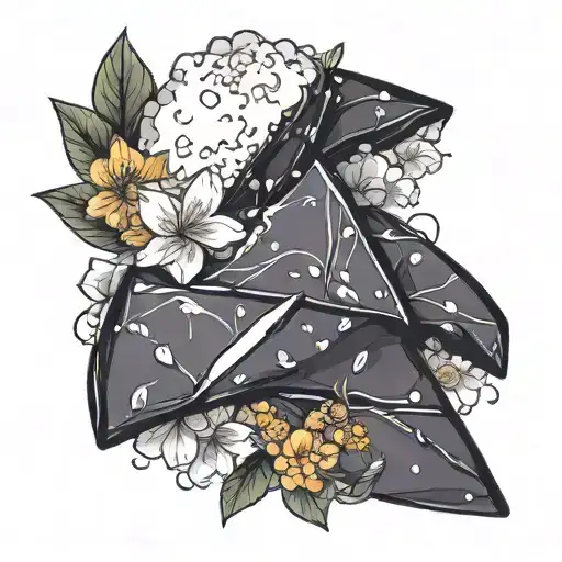 Smiling Onigiri On Flower