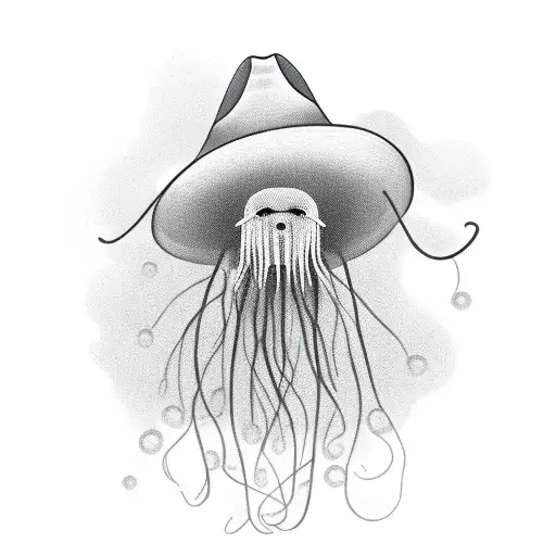 Jellyfish Wearing Cowboy Hat