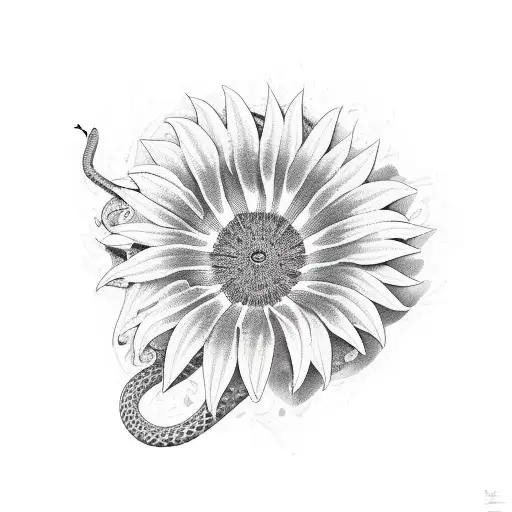 Gazania Linearis With Snake