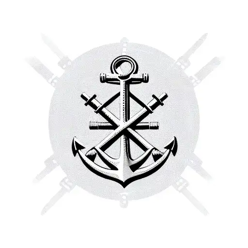 Anchor And Steering Wheel Combined With Motorcycle Handlebars